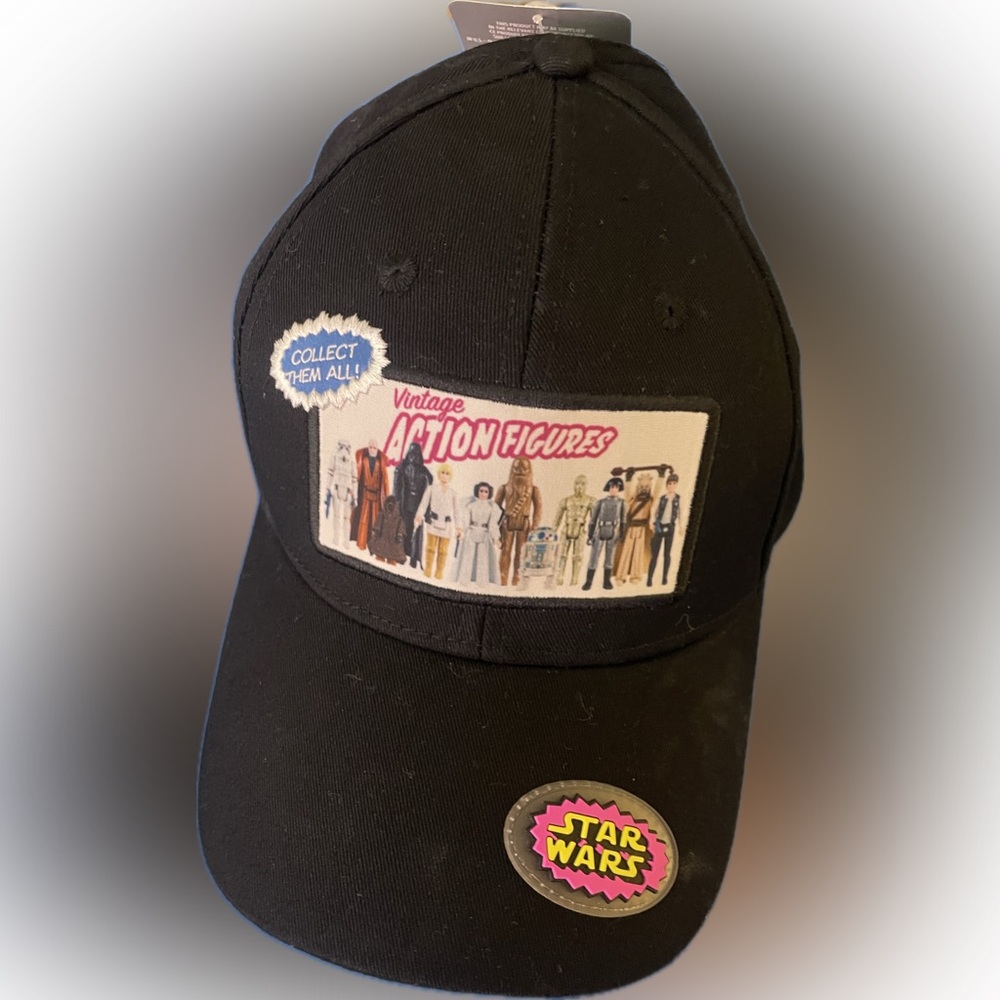 Star Wars Black Cap with Vintage Action Figures Patch